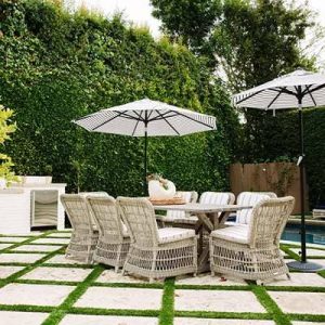 landscape-design-artificial-grass-between-pavers-backyard-turf | The Perfect Lawn